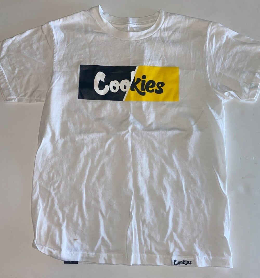 cookies small black and yellow short sleeved tshirt unisex men women